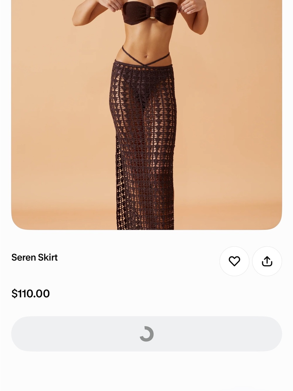 Seren Crochet Maxi Skirt - Chocolate Brown